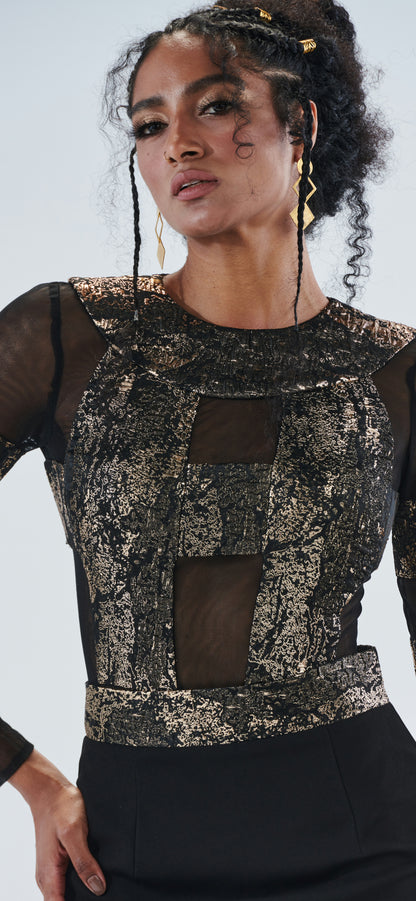 The Gold - Black Brocade set